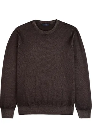 FAY Strik, Herre, Brun, XL, Uld, Brun Sweater Kollektion