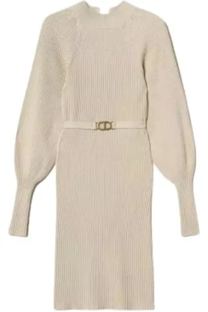 Twin-Set Kjole, Dame, , S, Uld, Ribstrikket Kjole