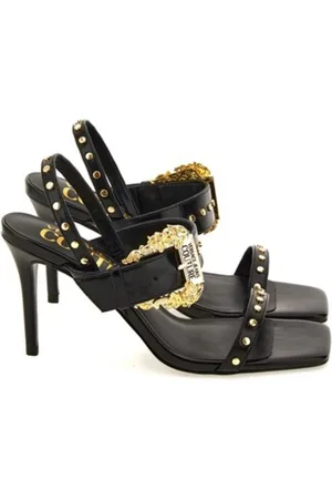 VERSACE Sko, Dame, Sort, 38 EU, Uld, Sandaler