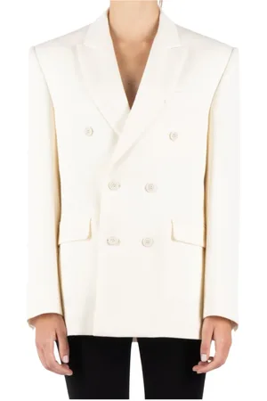 WARDROBE.NYC Jakke, Dame, Hvid, XS, Uld, Hvid Uld Blazer