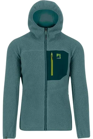 Karpos Sport, Herre, Grøn, XL, Uld, Grøn Sweater med Hætte og Lommer