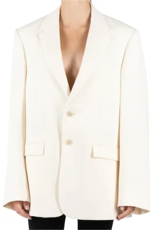 WARDROBE.NYC Jakke, Dame, Hvid, XS, Uld, Hvid Uld Blazer