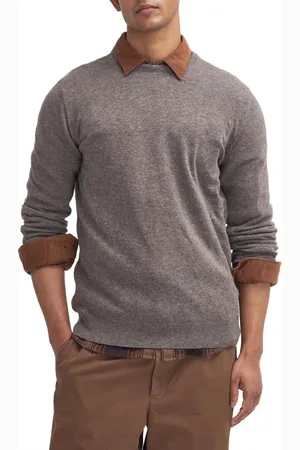 Barbour Strik, Herre, Grå, XL, Uld, Essential Crew Neck Sweaters