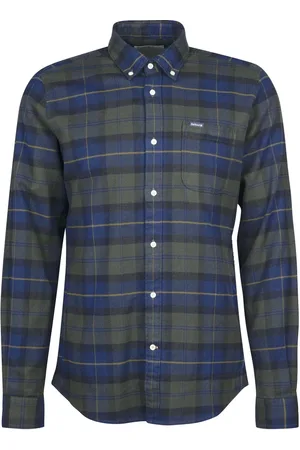 Barbour Skjorte, Herre, Flerfarvet, S, Bomuld, Multifarvet Skræddersyet Skjorte Olive Night