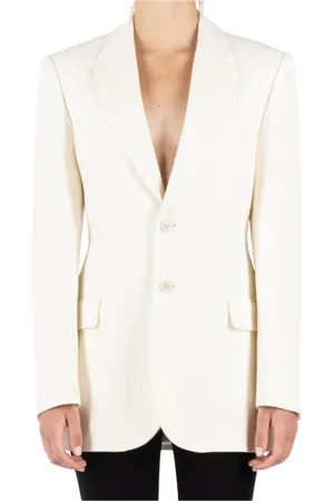 WARDROBE.NYC Jakke, Dame, Hvid, M, Uld, Hvid Merinouldsblazer