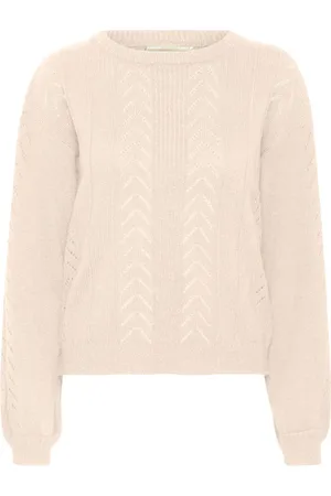 Cream Strik, Dame, , XS, Uld, Feriestrik Pullover Havre Melange