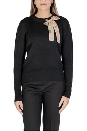 ALVIERO MARTINI 1A CLASSE Strik, Dame, Sort, XL, Uld, Sort Langærmet Strikvarer Efterår/Vinter