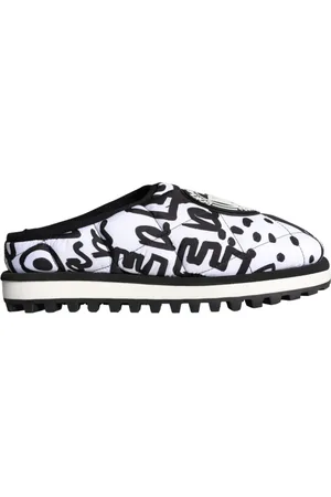 Dolce & Gabbana Sko, Herre, Sort, 44 EU, Nylon, Quilted Logo Slides Sandaler