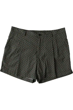 Dolce & Gabbana Badetøj, Herre, Flerfarvet, S, Bomuld, Mønstret strandtøj badeshorts med lommer
