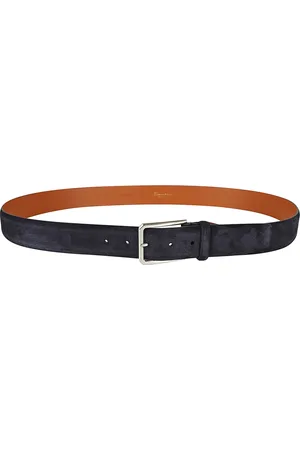santoni Tilbehør, Herre, Blå, 115 CM, Læder, Blå Cintralock Regular H.40 Bælte