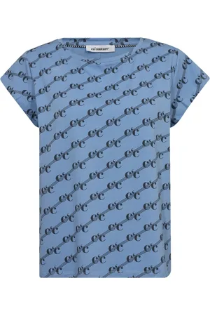 Co`Couture Top, Dame, Blå, XS, Bomuld, Logo Print Tee Pale