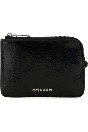 Alexander McQueen Tilbehør, Herre, Sort, ONE SIZE, Læder, Klassisk Sort Læderkortholder