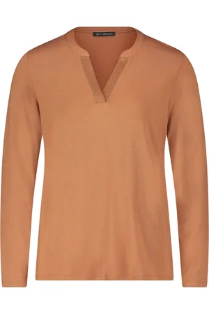 Betty Barclay Top, Dame, Brun, XL, Uld, Feminin Jersey Bluse Skjorte