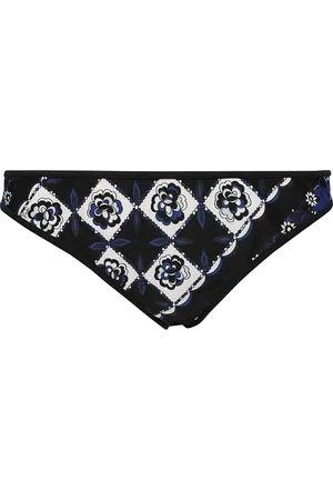 Emilio Pucci Badetøj, Dame, Flerfarvet, S, Uld, Marineblå Lycra Bikini Trusser