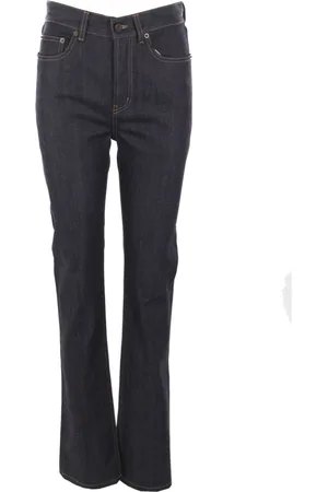 Saint Laurent Jeans, Dame, Blå, W27, Denim, Slim-Fit Indigo Denim Jeans