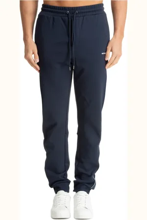 Michael Kors Bukser, Herre, Blå, XL, Bomuld, Elastisk talje snøre jogger bukser