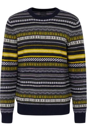 Bugatti Strik, Herre, Flerfarvet, M, Uld, Multifarvet Sweater Stilfuldt Model