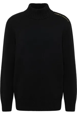 Carlo Colucci Strik, Herre, Sort, XL, Urban Statement Sweater - Divenuto