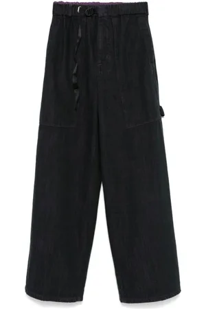 White Sand Bukser, Dame, Sort, S, Denim, Sort Denim Elastisk Snøre Bukser