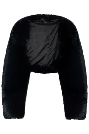 Cult Gaia Jakke, Dame, Sort, M, Faux Fur, Faux fur Bentley