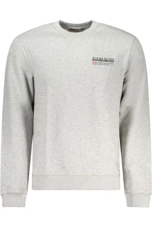 Napapijri Sweathshirts & Hoodies, Herre, Grå, 2XL, Bomuld, Grå Bomuldssweater