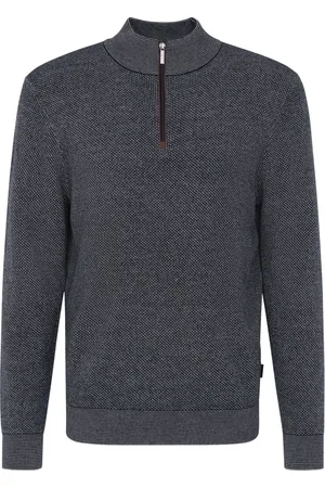 Bugatti Strik, Herre, Sort, 2XL, Sort Sweater Stil 65533b