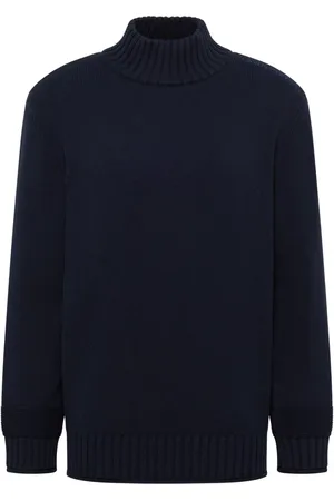Carlo Colucci Strik, Herre, Blå, 2XL, Uld, Urban Statement Strik