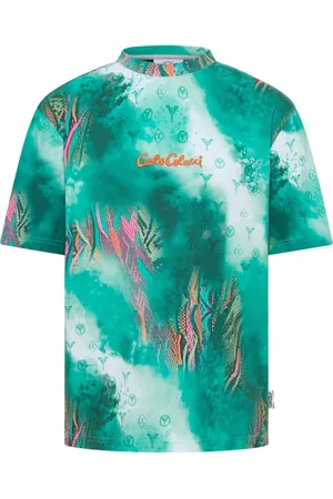 Carlo Colucci Top, Herre, Flerfarvet, 3XL, Dynamisk Sprayed Knit T-Shirt