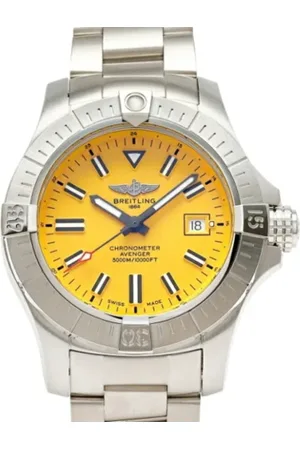 Breitling Pre-owned Pre-owned, Herre, Gul, ONE SIZE, Pre-owned Rustfrit stal watches