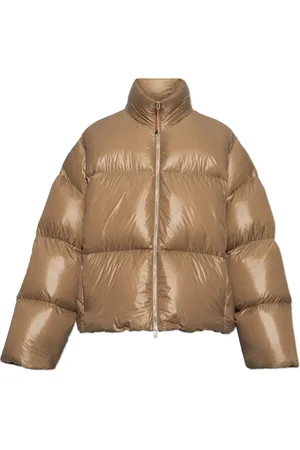 Jil Sander Jakke, Herre, Brun, M, Læder, Dunjakke
