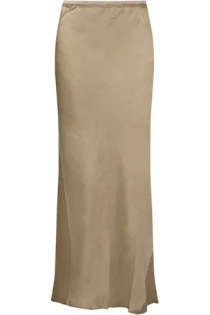 Mes Demoiselles Nederdel, Dame, Brun, S, Silkekjole Lige Nederdel Taupe