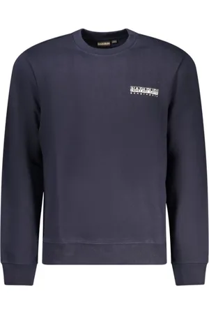 Napapijri Sweathshirts & Hoodies, Herre, Blå, 2XL, Bomuld, Blå Bomuldssweater