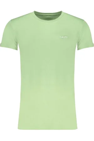 Gaudi Top, Herre, Grøn, XL, Bomuld, Grøn Bomuld T-shirt med Trykt Logo