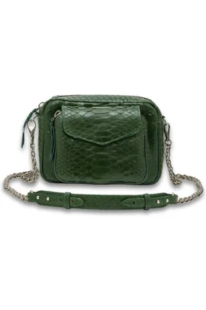 CLARIS VIROT Taske, Dame, Grøn, ONE SIZE, Uld, Python Skuldertaske Grøn Bronze