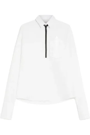 Sportmax Bluser & Skjorter, Dame, Hvid, XS, Bomuld, Oversized Hvid Poplin Skjorte