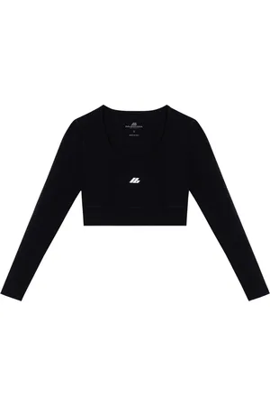 Balenciaga Top, Dame, Sort, S, Uld, Stilfuld højhalset top