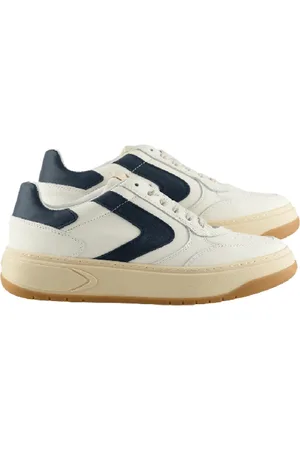 Valsport 1920 Sko, Herre, Hvid, 42 EU, Læder, Blå Hvid Læder Sneakers Tilpasset Sål