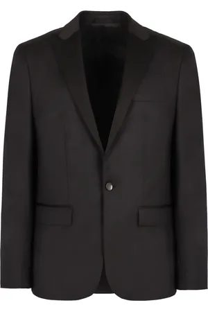 Calvin Klein Jakke, Herre, Sort, XL, Uld, Klassisk uldblazer med reverskrave