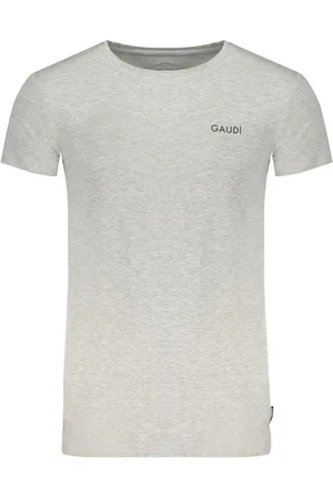 Gaudi Top, Herre, Grå, S, Bomuld, Herre Grå T-shirt med Subtilt Print