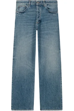 LAURENCE BRAS Jeans, Dame, Blå, W28, Bomuld, Højtaljede straight leg jeans