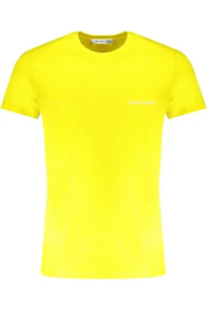 Trussardi Top, Herre, Gul, M, Bomuld, Gul Bomuld T-Shirt Trykt Design