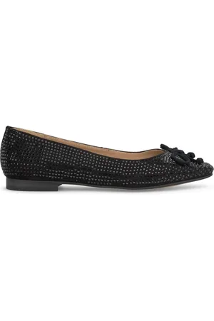 Alma en Pena Sko, Dame, Sort, 35 EU, Rhinestone ballerina med sløjfe