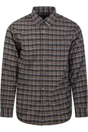 DUNST Skjorte, Herre, Grå, L, Polyester, Gråternet Skjorte