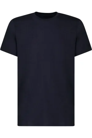 FAY Top, Herre, Blå, XL, Bomuld, Blå bomulds T-shirt med rund hals