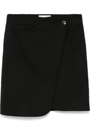 COPERNI Nederdel, Dame, Sort, XS, Uld, Sort Wraparound Nederdel