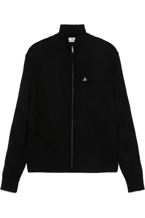 Vivienne Westwood Strik, Herre, Sort, XL, Uld, Sort Fiskerstrik Sweater