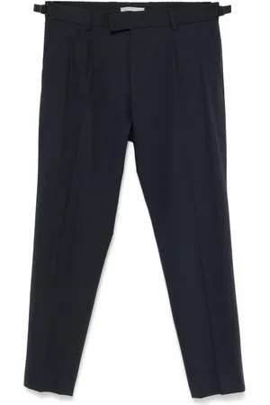 HUGO BOSS Bukser, Herre, Blå, 2XL, Uld, Uldblandingsbukser med lommer