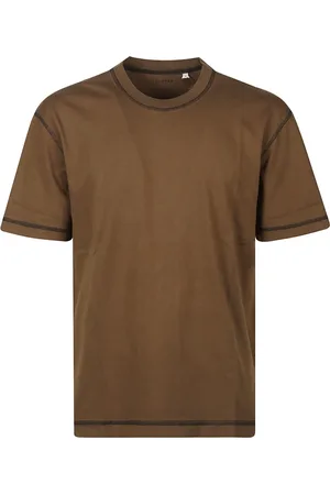 Sunflower Top, Herre, Brun, M, Uld, Stilfuld Kontrast T-shirt