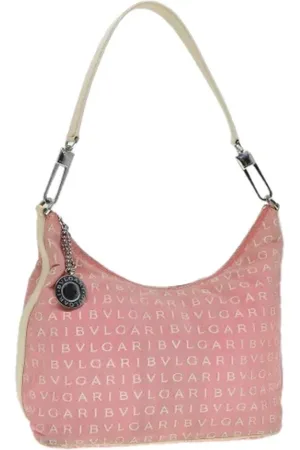 Bvlgari Pre-owned, Dame, Lyserød, ONE SIZE, Uld, Pre-owned Canvas skuldertasker