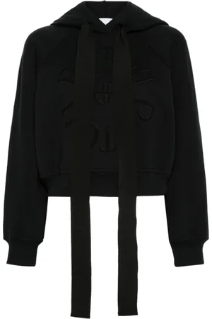 Patou Sweathshirts & Hoodies, Dame, Sort, S, Bomuld, Sort sweater med hætte og logo